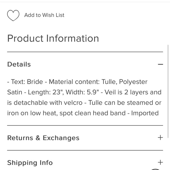 Francesca’s Bride Headband with Detachable Veil - Picture 4 of 5